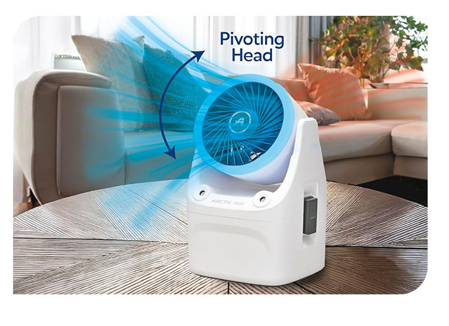 Arctic Air® Ice Jet X3 features a pivoting head