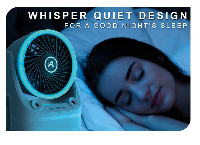 Arctic Air® Ice Jet X3 has a whisper quiet design for a good night's sleep